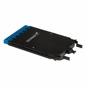 High-density OS2 MPO cassette, 12xLC, polarity B, low loss, black